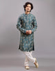 Thread work Floral Design Cotton Silk Kurta Pajama