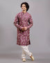 Thread work Floral Design Cotton Silk Kurta Pajama