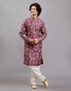 Thread work Floral Design Cotton Silk Kurta Pajama