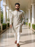 Jacquard Striped Sustainable Weaving Kurta Pyjama