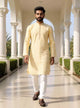 Jacquard Medallion Patterned Kurta Pyjama Set