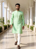 Jacquard Medallion Patterned Kurta Pyjama Set