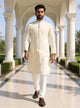 Checks Patterned Embellished work Cotton Silk Kurta Pyjama