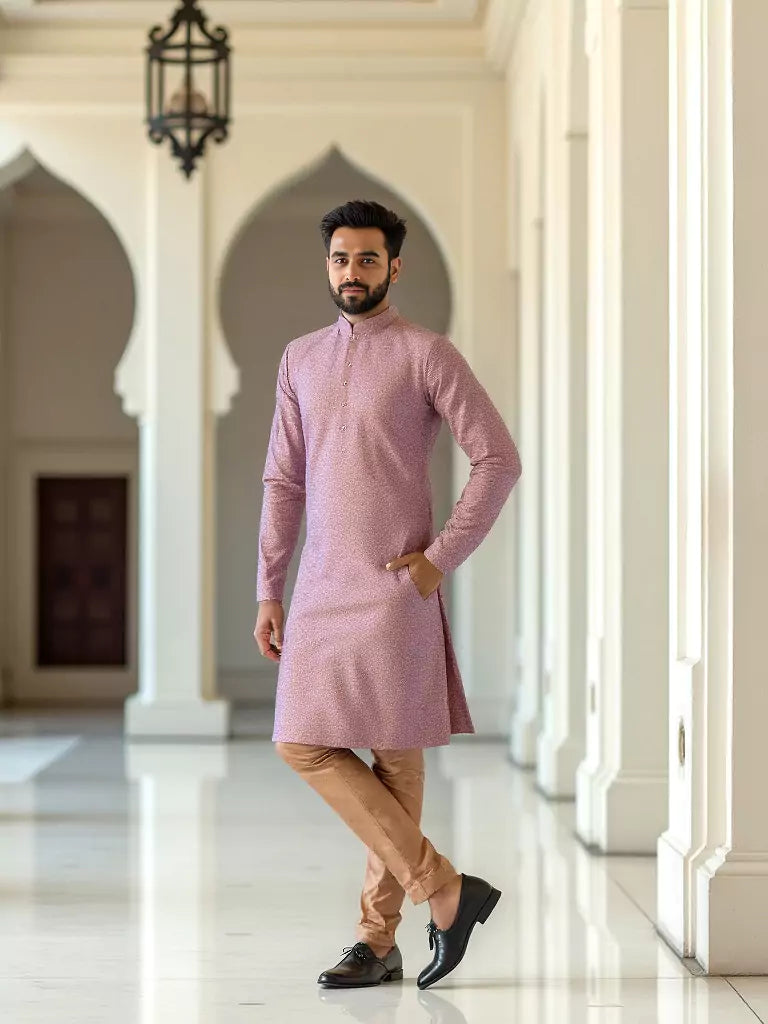 Luxury Jacquard Fabric Kurta & Pyjama Set