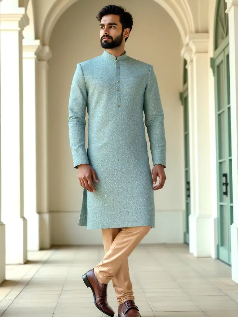 Luxury Jacquard Fabric Kurta & Pyjama Set