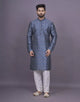 All Over Floral Printed Raw Silk Kurta Pyjama Set