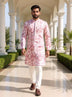 Stylish Digital Print Giza Cotton Kurta Set in Onion