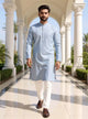 Thread work Cotton Silk Kurta Pyjama Set