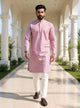Thread work Cotton Silk Kurta Pyjama Set
