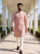 Thread work Geometric Jacquard Kurta with Pyjama