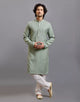 Self Floral with Embellished work Milky Silk Kurta Pyjama