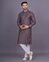 All Over Floral Design  Jacquard Kurta pyjama Set