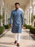 Self Patterned Weaving Cotton Silk Kurta Pajama