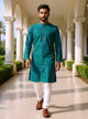 Rama Men's Jacquard Zari Butta Kurta and Pyjama Set