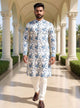 Floral Digital Printed Light Green Cotton Kurta